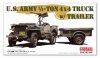 Fine Molds 82002 U.S. Army 1/4-ton 4x4 Truck w/ Trailer 1/20